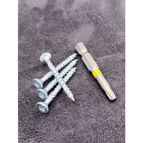 Саморез( шуруп) конструкционный 4х40(400шт)+бита. TimberTech.