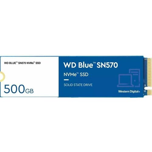 Накопитель SSD WD Blue SN570 Original PCI-E x4 500Gb M.2 2280 (WDS500G3B0C)