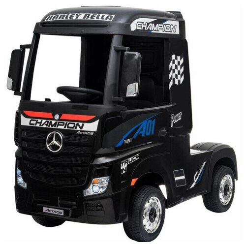 RiverToys Автомобиль Mercedes-Benz Actros HL358, черный глянец