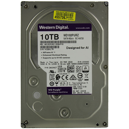 фото Жесткий диск western digital wd purple 10 tb wd102purz