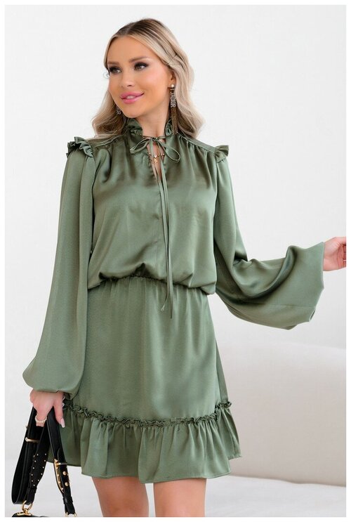 Платье Look Russian, размер 48-50, зеленый