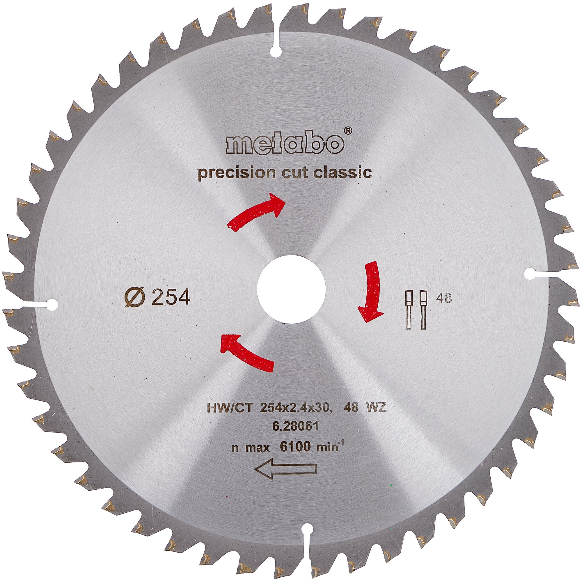 Пильный диск Metabo 628061000 254х30 мм - фотография № 2