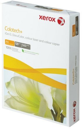 Бумага XEROX COLOTECH PLUS А4, 120 г/м, 500 л, д/полноцв. лазерной печати, А++, Австрия, 170%(CIE)