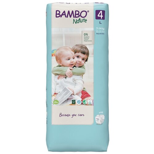 Эко-подгузники BAMBO NATURE 4 (7-14 кг), 24 шт.