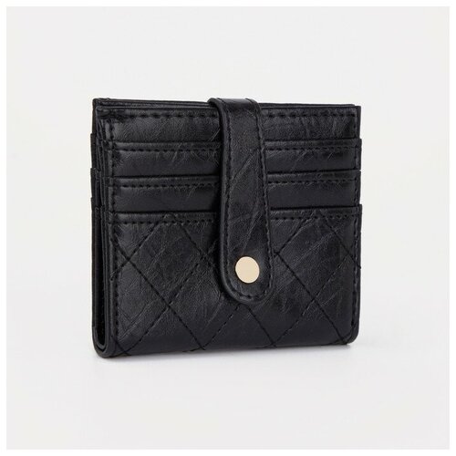 фото Кошелёк на кнопке, цвет чёрный dreammart