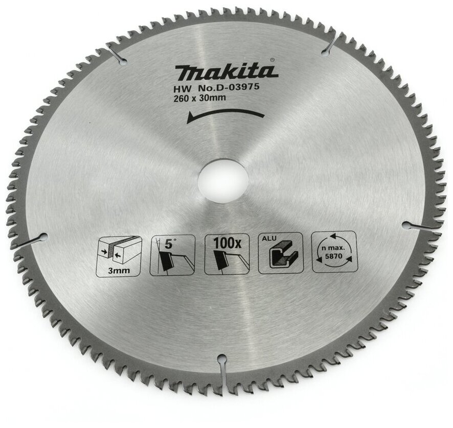 Пильный диск Makita Standart D-03975 260х30 мм