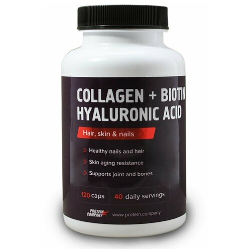 Капсулы PROTEIN.COMPANY Collagen + Biotin Hyaluronic acid, 120 шт.