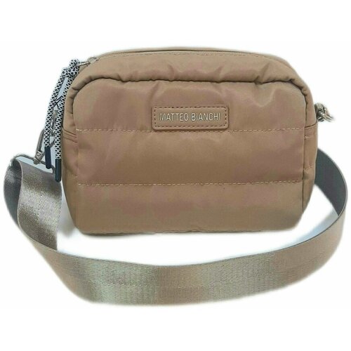 Сумка женская кросс-боди тканевая MATTEO BIANCHI бежевая