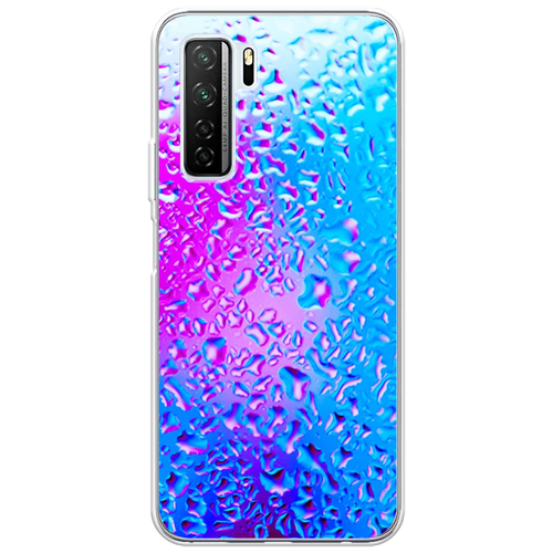 Силиконовый чехол на Honor 30s/Huawei P40 Lite 5G/Nova 7 SE / Хонор 30s/Хуавей P40 Lite 5G/Nova 7 SE Капли на стекле силиконовый чехол жираф на акуле на honor 30s global хонор 30s глобал