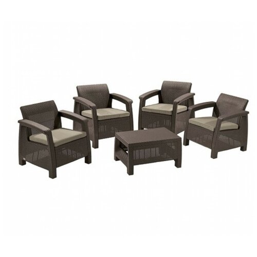 Комплект мебели Corfu Quartet коричневый