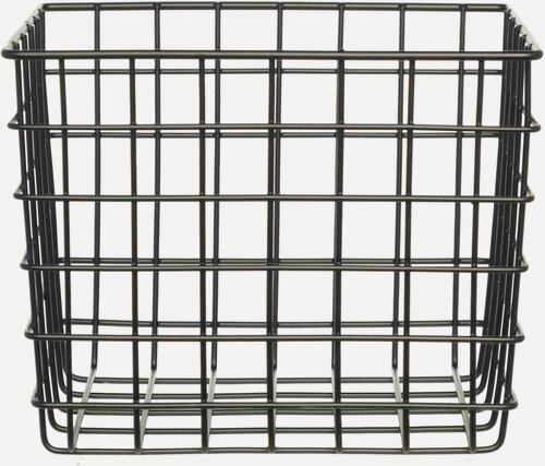 Изображение товара Корзина для хранения, 18x15х12 см, металл, прямоугольная, черная, Twist black, Kuchenland