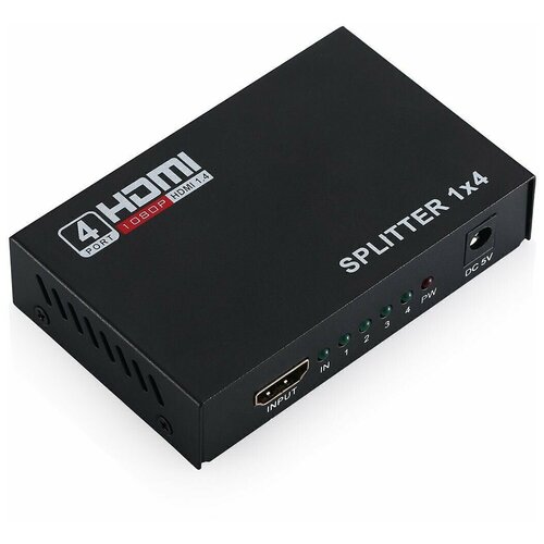 HDMI-разветвитель 1x4 с адаптером питания 1 in 4 out hdmi compatible splitter hd 4k video switcher hdmi cable adapter 1x4 hub for ps4 laptop monitor tv box projector