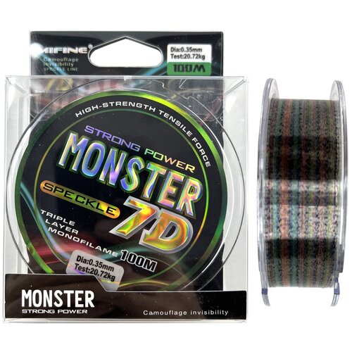 фото Леска карповая monster 7d 100м 0.35мм 20.72кг mifine