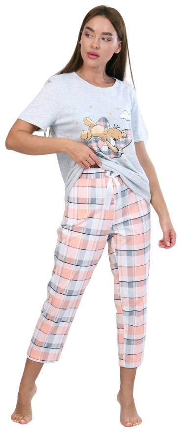 Пижама женская хлопок (футболка брюки) - фотография № 2