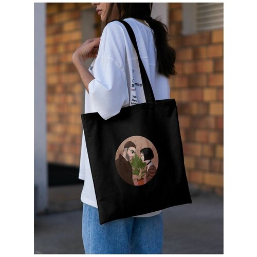 Женская сумка шоппер с принтом Леон