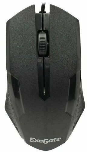 Мышь Exegate EX293641RUS USB, оптическая, 1000dpi, 3 кнопки и колесо прокрутки, длина кабеля 1,7м, черная, RTL - фото №5