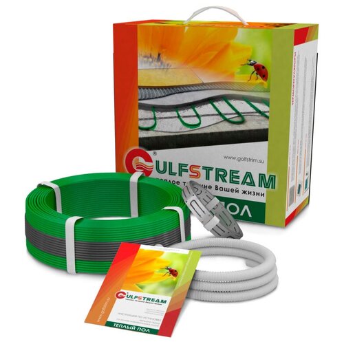 Кабельный теплый пол в стяжку плиточный клей Gulfstream КГС2-500-25 25 - 40 кв м 2940₽