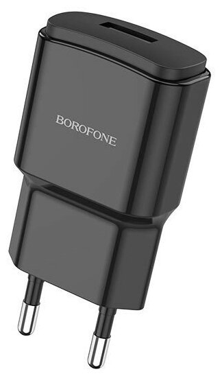 Зарядное устройство Borofone Ba48a Orion single port charger(EU), черный 6931474728326 .