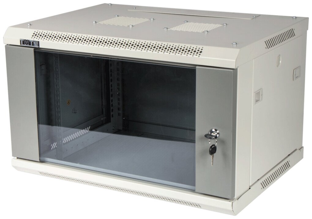 Серверный шкаф LANMASTER TWT-CBWPG-9U-6X6-GY Глубина 60см, серый