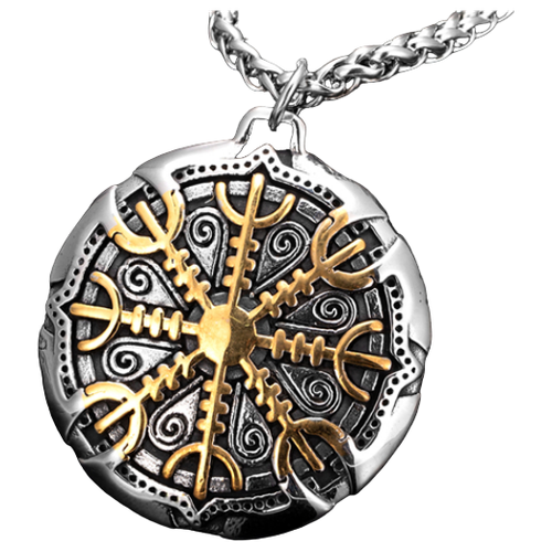 Ожерелье с подвеской скандинавский компас из нержавеющей стали