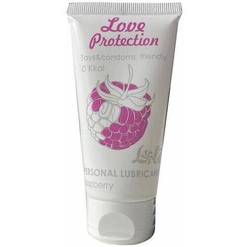 Лубрикант на водной основе с ароматом малины Love Protection Raspberry, Lola Games, 50 мл. лубрикант на водной основе с ароматом клубники love protection strawberry 50 мл