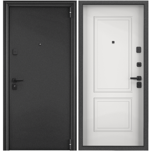 Дверь входная для квартиры Torex Comfort X 950х2050, правый, тепло-шумоизоляция, антикоррозийная защита, 2 замка 4-го защиты, темно-серый/белый дверь входная для квартиры torex defender x 880х2050 правый тепло шумоизоляция антикоррозийная защита замка 4 го класса защиты серый