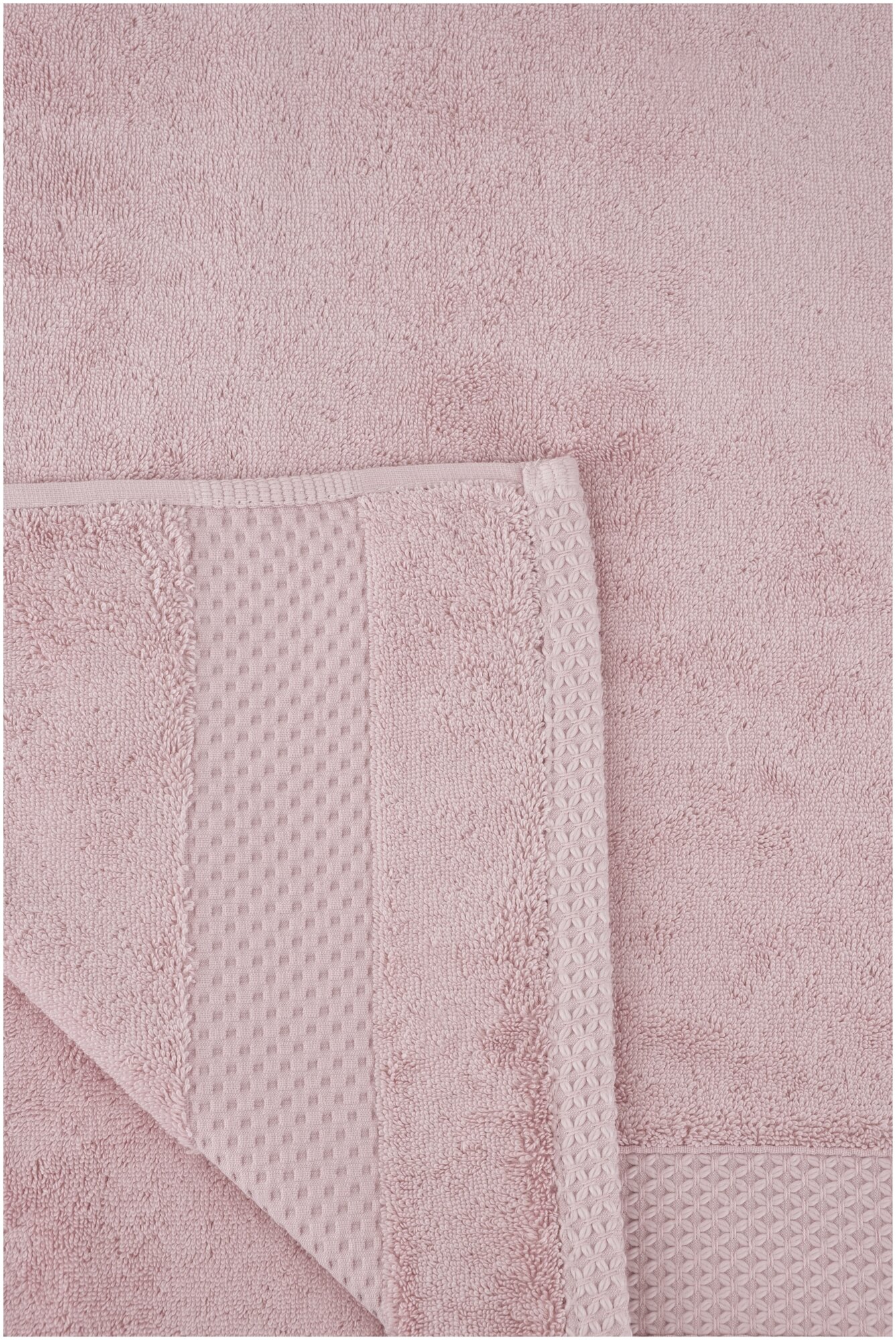 Полотенце LINENS PREMIUM CROSS /50х90/ 550г/м2, розовый - фотография № 2
