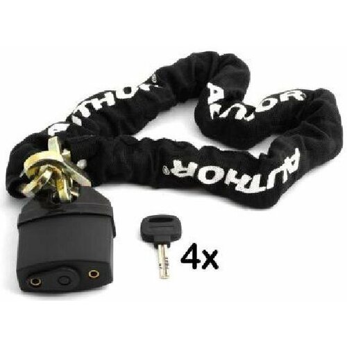 фото Замок 17062022 вело цепь с навесным замком acнl-65 8*900 мм чёрный author китай