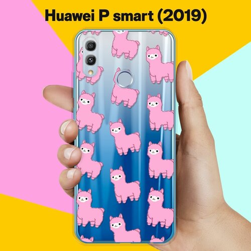 Силиконовый чехол Ламы на Huawei P Smart (2019) силиконовый чехол розы на huawei p smart 2019