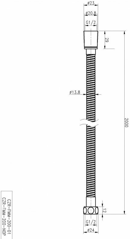 Шланг для душа Cezares CZR-FMM-200-NOP - фотография № 2