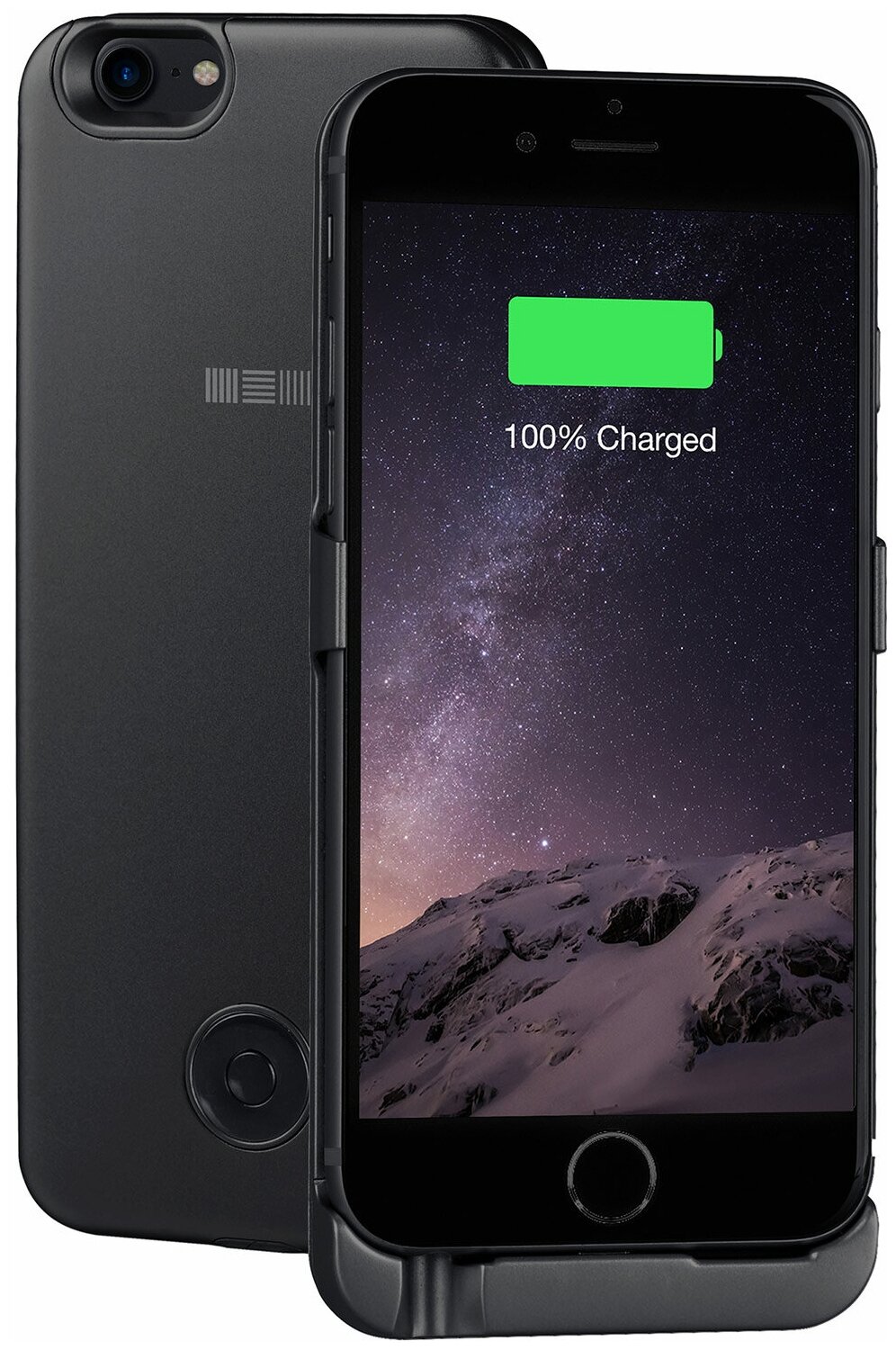 Чехол-аккумулятор InterStep 3000mAh для Apple iPhone 6/7/8, алюминий / пластик, серый - фото №1