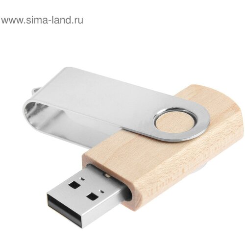 Флешка E 788, 32 ГБ, USB2.0, чт до 25 Мб/с, зап до 15 Мб/с, деревянная