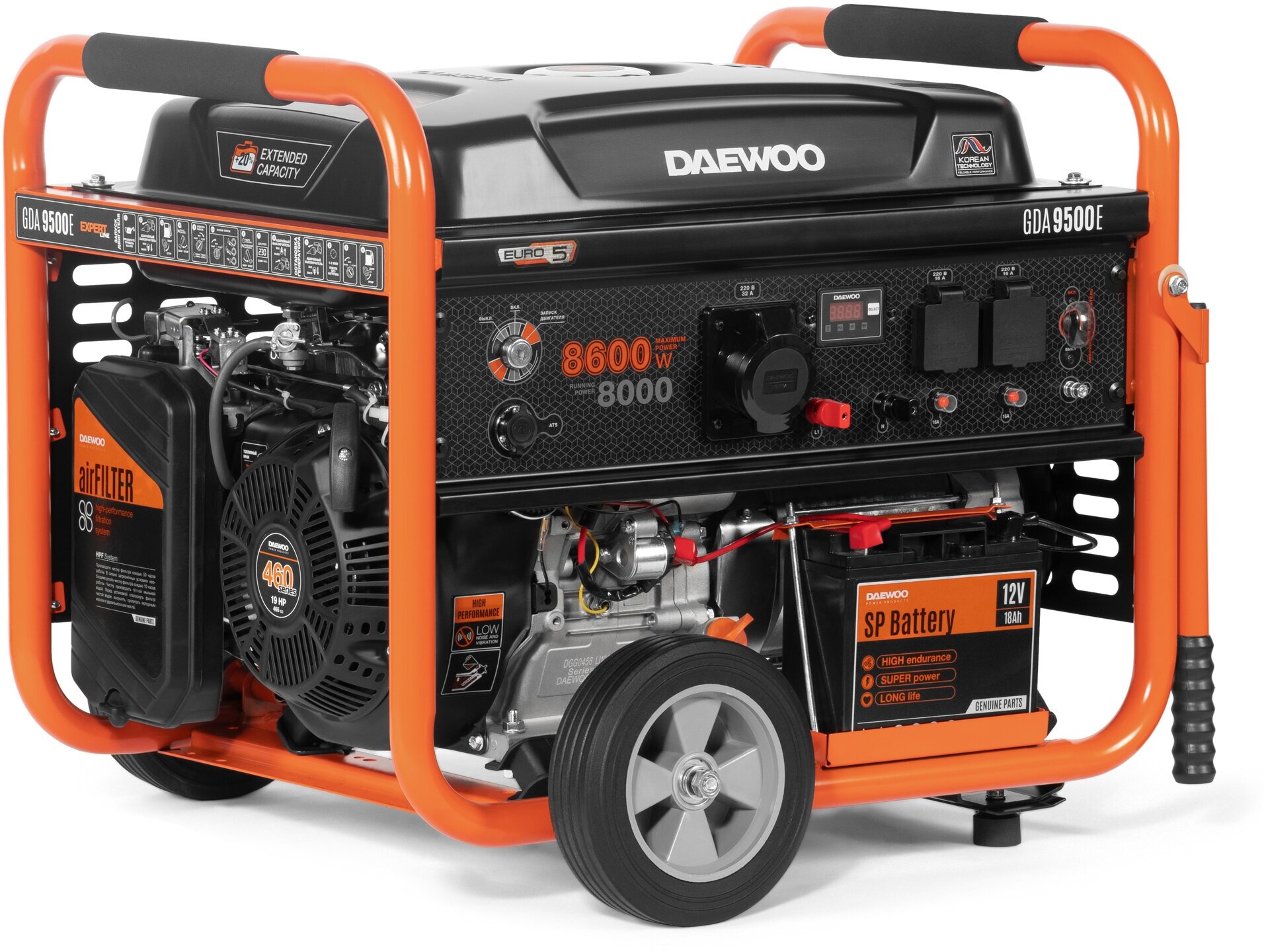 Бензиновый генератор Daewoo Power Products GDA 9500E (8600 Вт)
