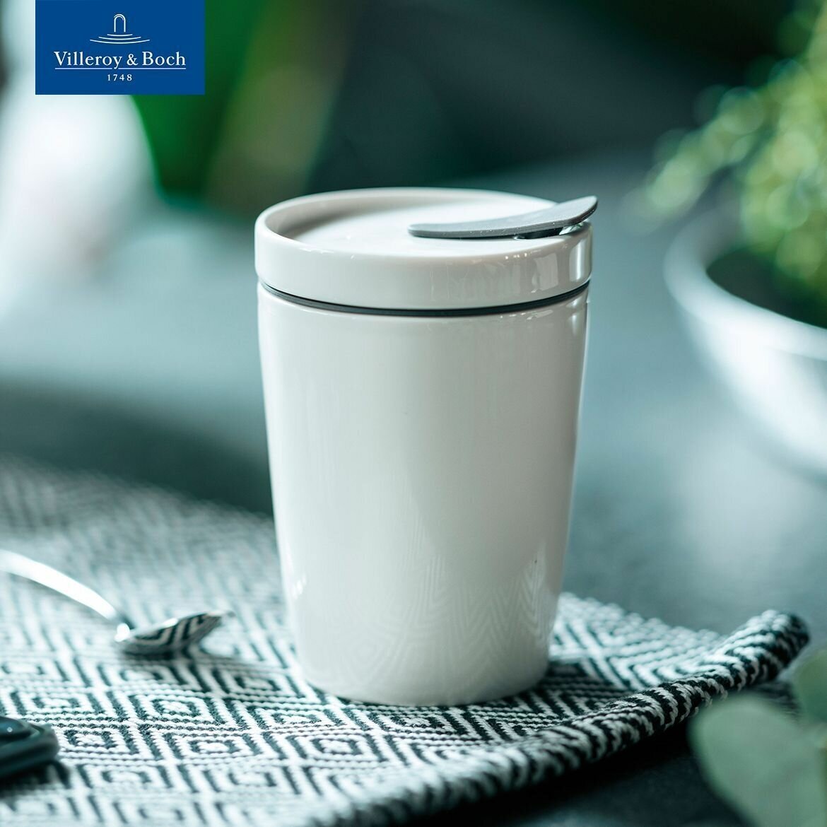 Стакан для кофе и чая с крышкой Coffee To Go Like. by Villeroy & Boch, 290 мл, Фарфор.