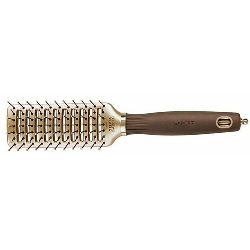 Щетка для укладки Olivia Garden Expert Style Vent Nylon Bristles Gold&Brown ID2075