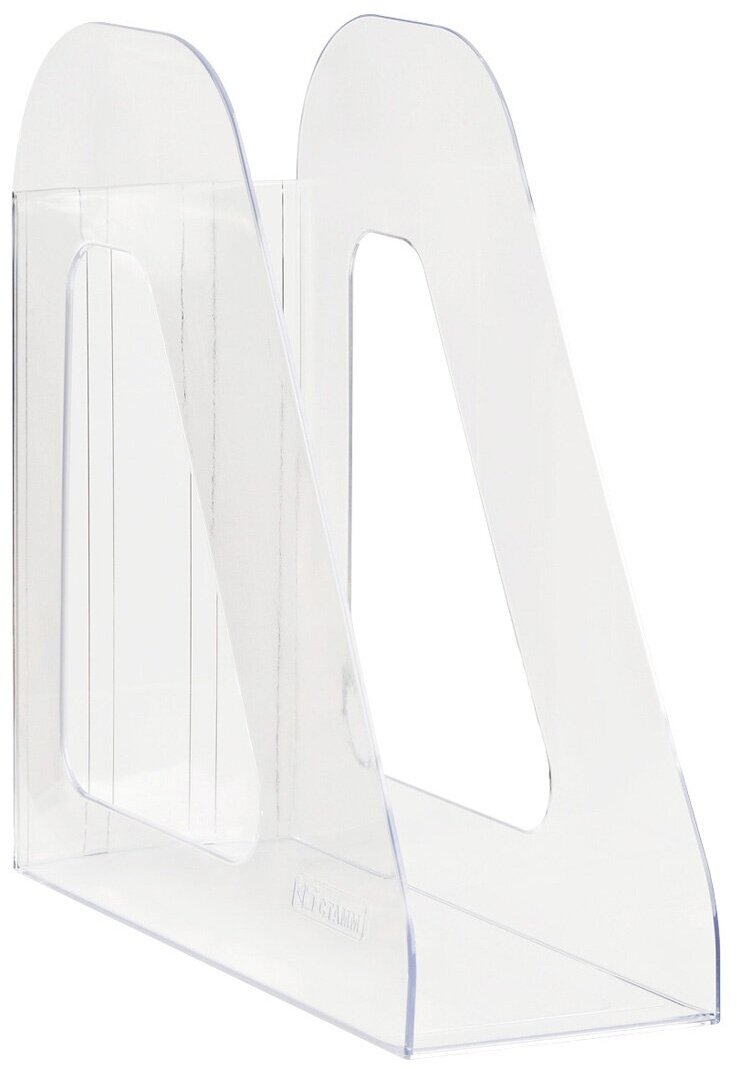 Лоток для бумаг СТАММ "Фаворит", вертикальный, прозрачный, ширина 90 мм (ЛТВ-30498)