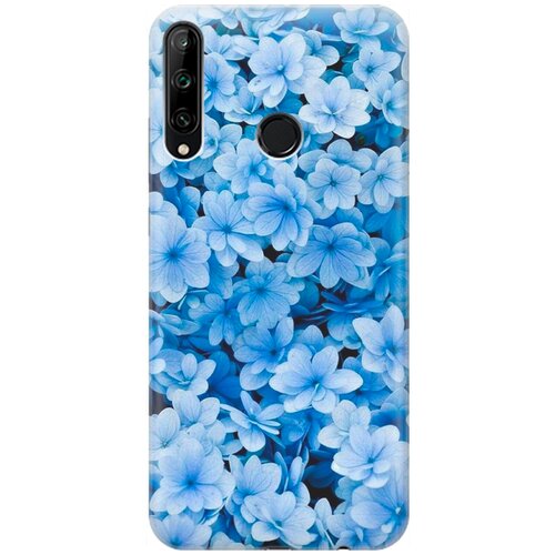фото Re:pa накладка transparent для huawei p40 lite e / honor 9c с принтом "голубые цветочки"