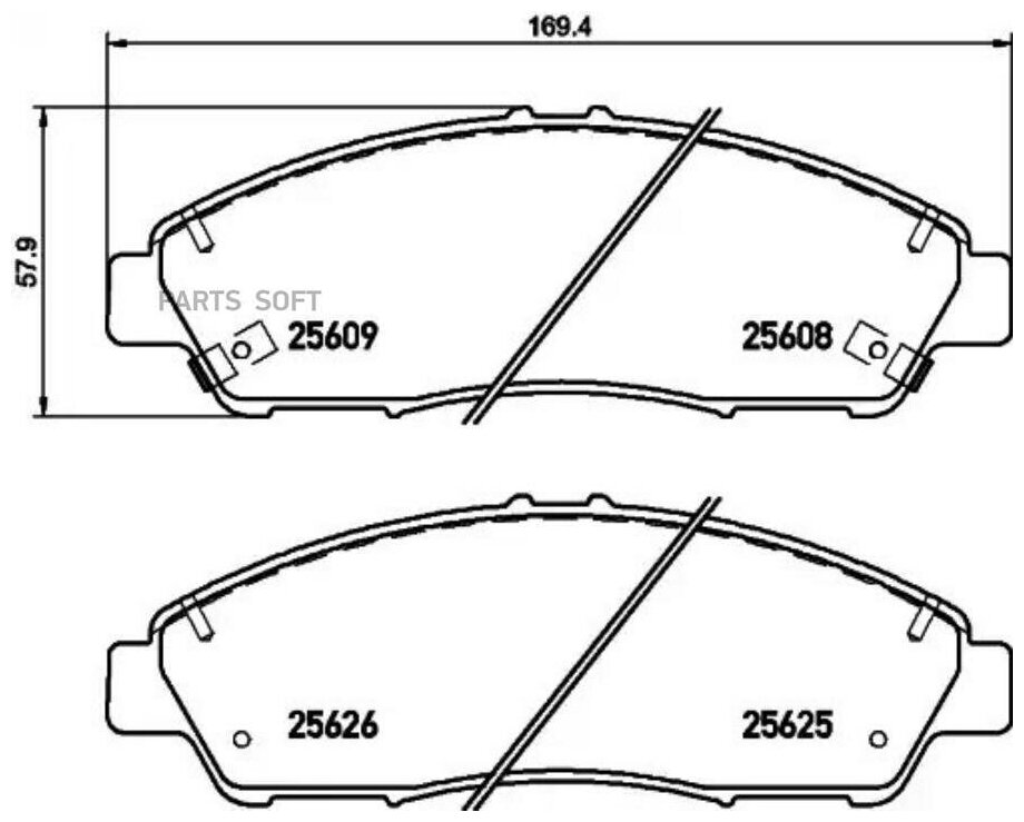 NISSHINBO NP8034 NP8034_колодки дисковые передние!\ Acura MDX/ZDX 07-11 Honda Pilot 09-11