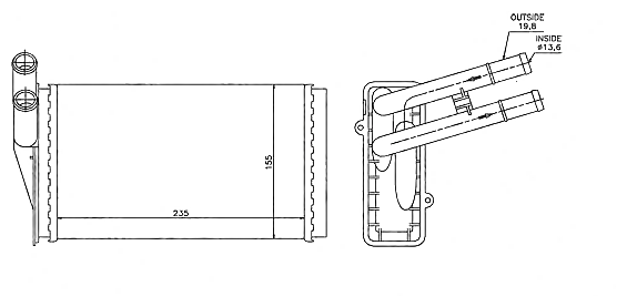 STELLOX 10-35021-SX (1035021_SX / 893 819 030 A / 893 819 030 B) радиатор печки\ Audi (Ауди) 80 / a4 86