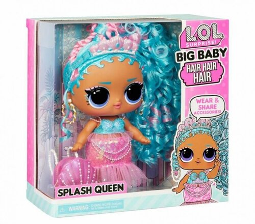 LOL Surprise Big Baby Hair Hair Splash Queen -русалка
