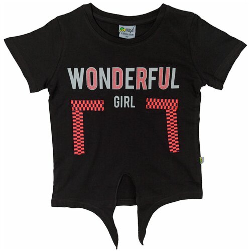 фото Футболка папитто, размер 104-110, черный