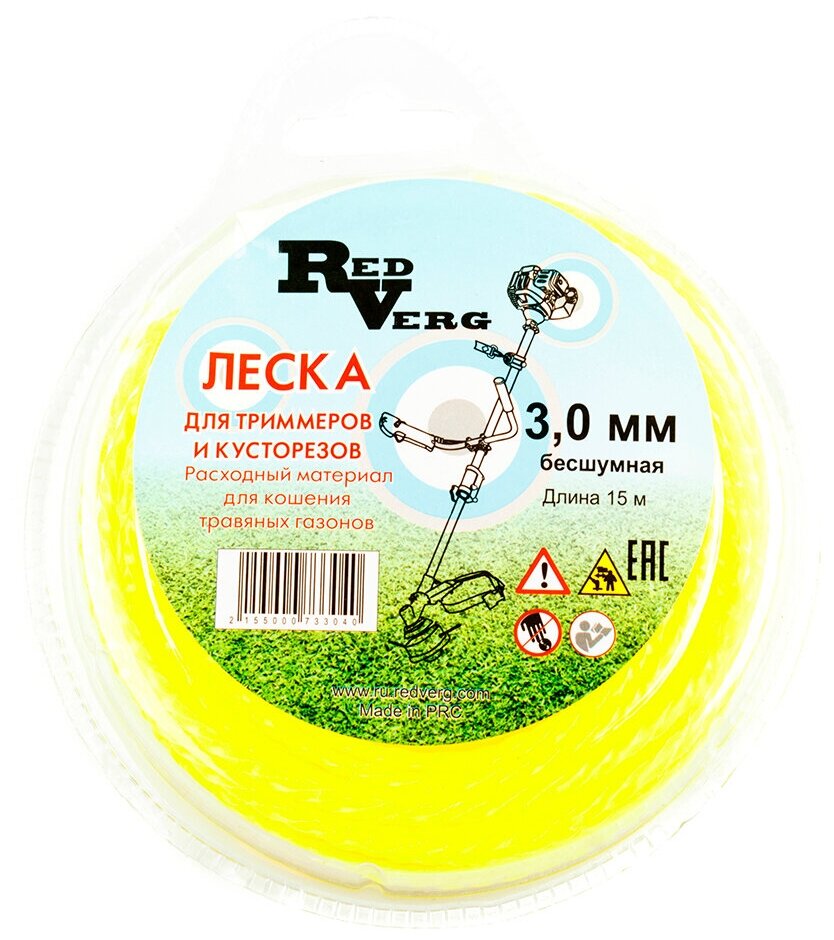 Леска для триммера RedVerg 2.4мм круглая 90м (990251) - фото №1