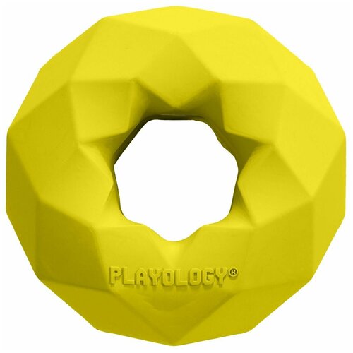 Playology хрустящее жевательное кольцо-многогранник CHANNEL CHEW RING с ароматом курицы, желтый