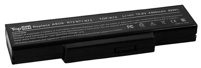 Аккумулятор TopON TOP-K72 для ноутбуков ASUS