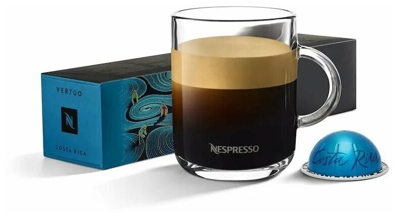 Кофе в капсулах Nespresso Vertuo, VL MO Costa Rica VL 150, натуральный, молотый кофе в капсулах, для капсульных кофемашин, оригинал, неспрессо , 10шт - фотография № 1