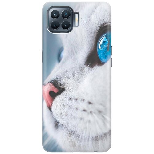 фото Силиконовый чехол на oppo reno4 lite / оппо рено4 лайт с принтом "кошачий взгляд" gosso