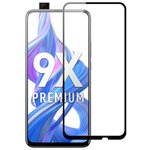 Защитное стекло Onext для телефона Honor 9X Premium, 3D, full glue, черное (2019) - изображение