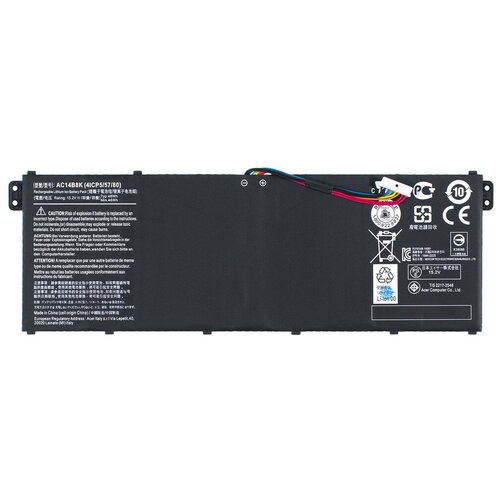 Аккумулятор / батарея AC14B8K Premium для Acer Nitro 5 AN515-52, 5 AN515-42, 5 AN515-51, Extensa EX2540, SWIFT 3 и др. / 15,4V 3180mAh 48,9Wh аккумуляторная батарея для ноутбука acer aspire swift 3 sf3 ac14b7k 15 28v 3320mah черная