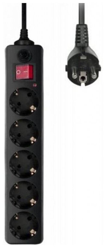 Сетевой фильтр BURO 500SH-3-B 5 розеток 3 м черный - фото №3