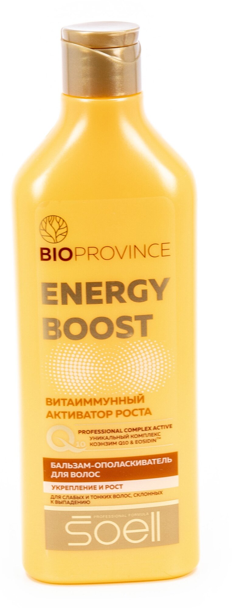 Бальзам-ополаскиватель для волос Soell BioProvince Energy Boost для слабых и тонких волос 400мл Аквилея - фото №7